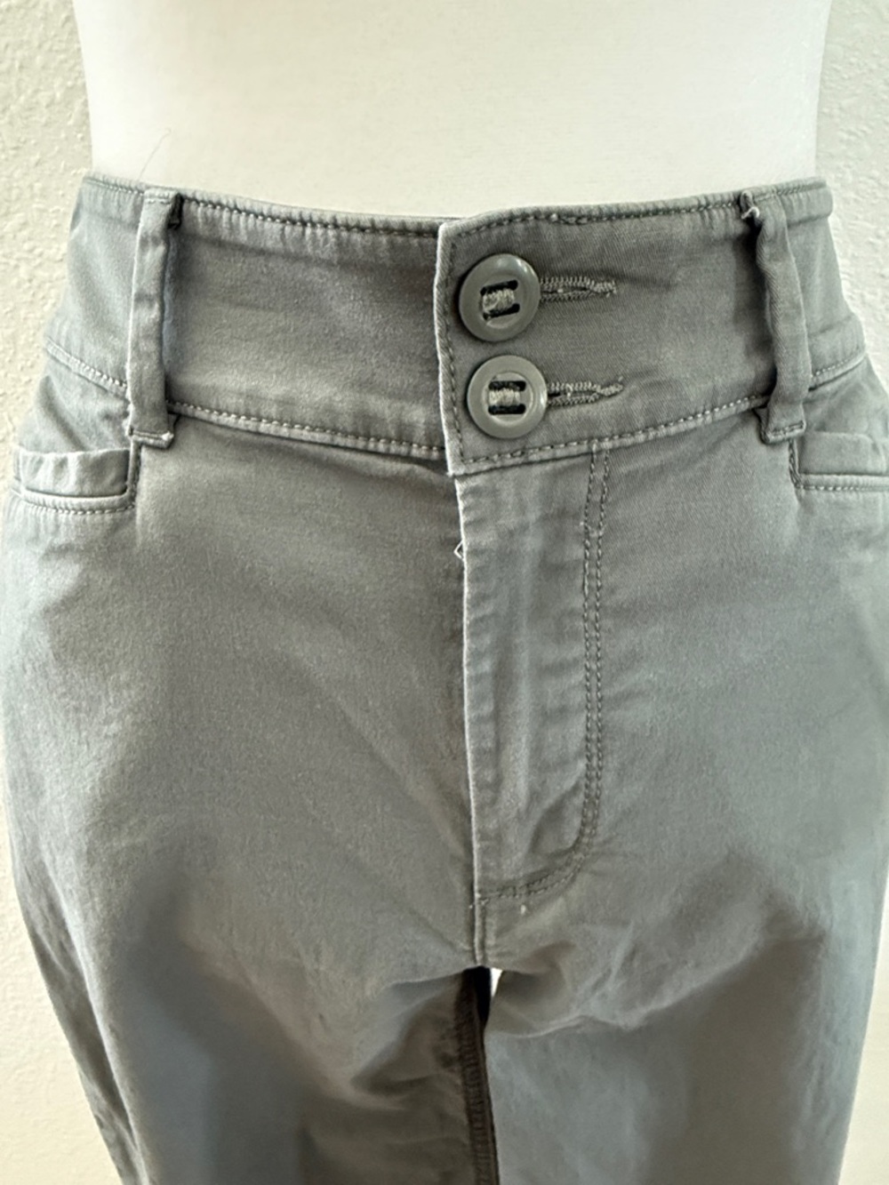 LOFT Olive Green High-Rise Straight Pants - Picture 2 of 9